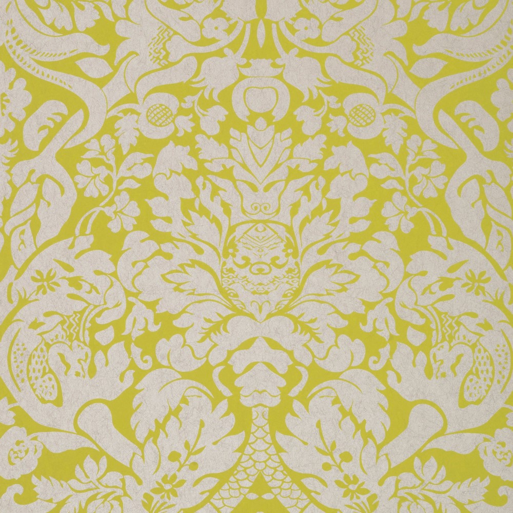 Valentina Wallpaper W0088 01 by Clarke and Clarke in Citron